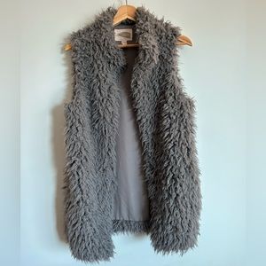 Grey F21 teddy vest